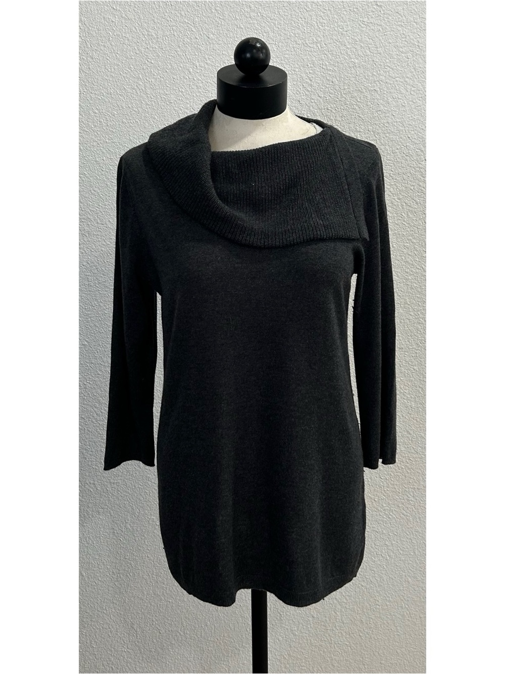 Vintage SPENSE Women's Gray Turtle Neck Pullover Sweater Sz Petite Large PL Wool